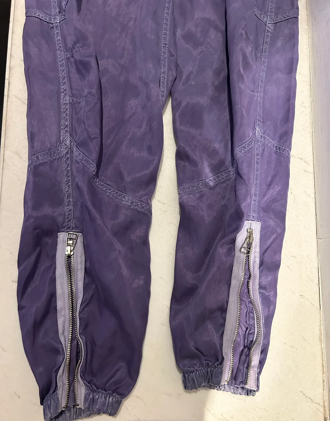 Freecity purple satin parachute pants. New with tags image indicator(8)
