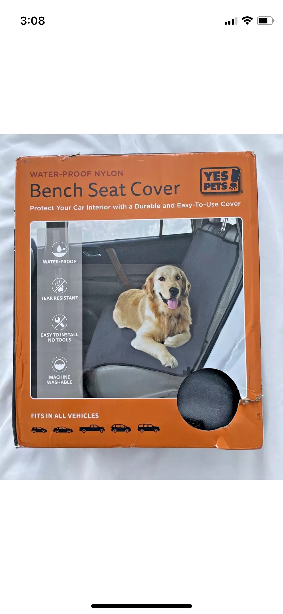 Car Seat PET Cover, Water Proof,  Bench Seat Cover, Washable