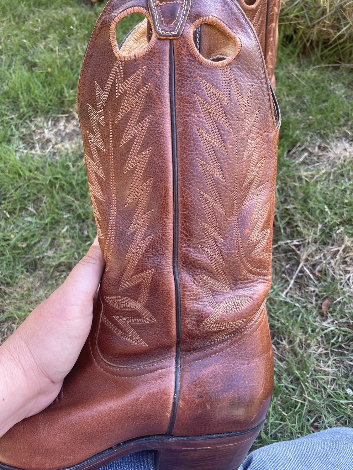 Brown Leather Cowboy Boots Boulet - photo 3