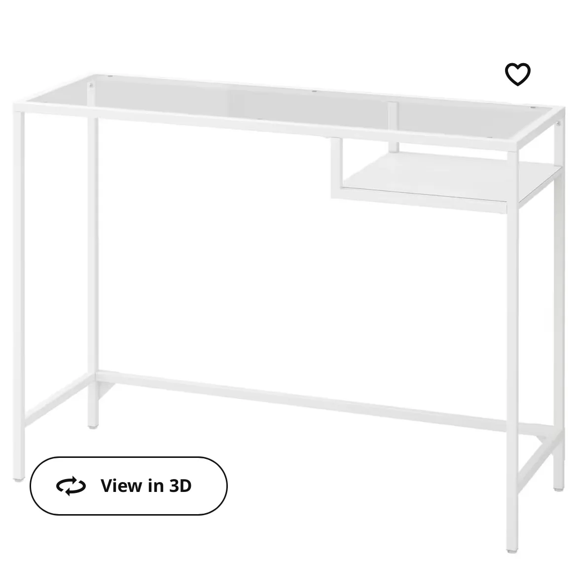 Move out sale: White Glass Desk image indicator(3)