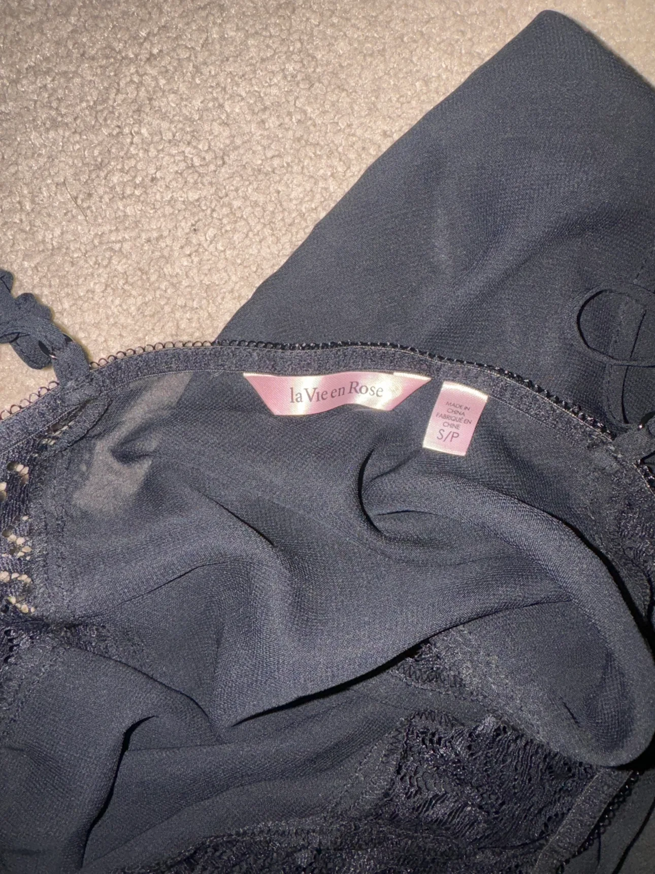 La Vie en Rose Black Lace Slip image indicator(2)