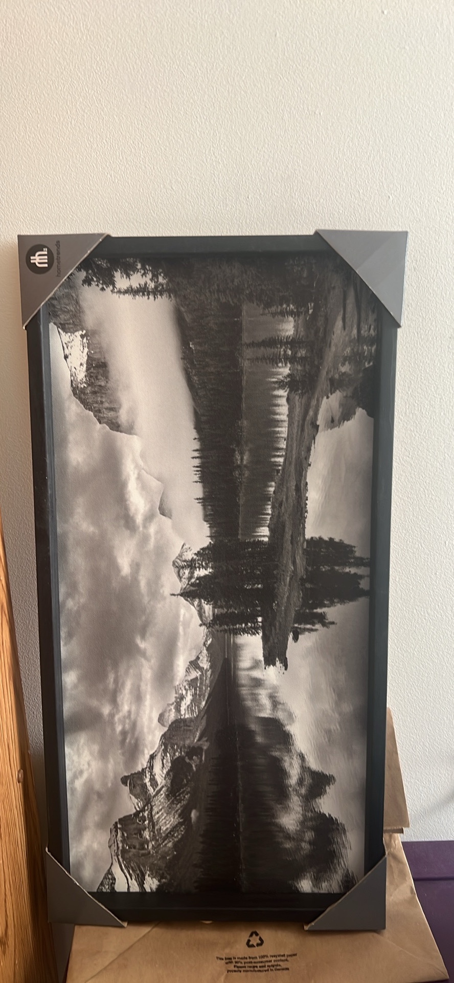 Framed Black and White Jasper Landscape - photo 2
