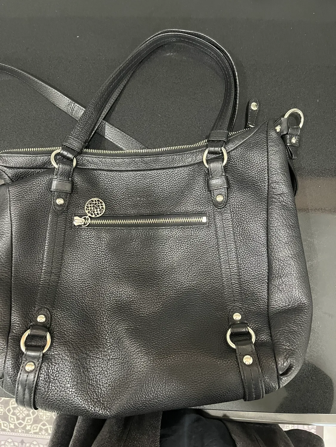 Coach Black Leather Purse image indicator(5)