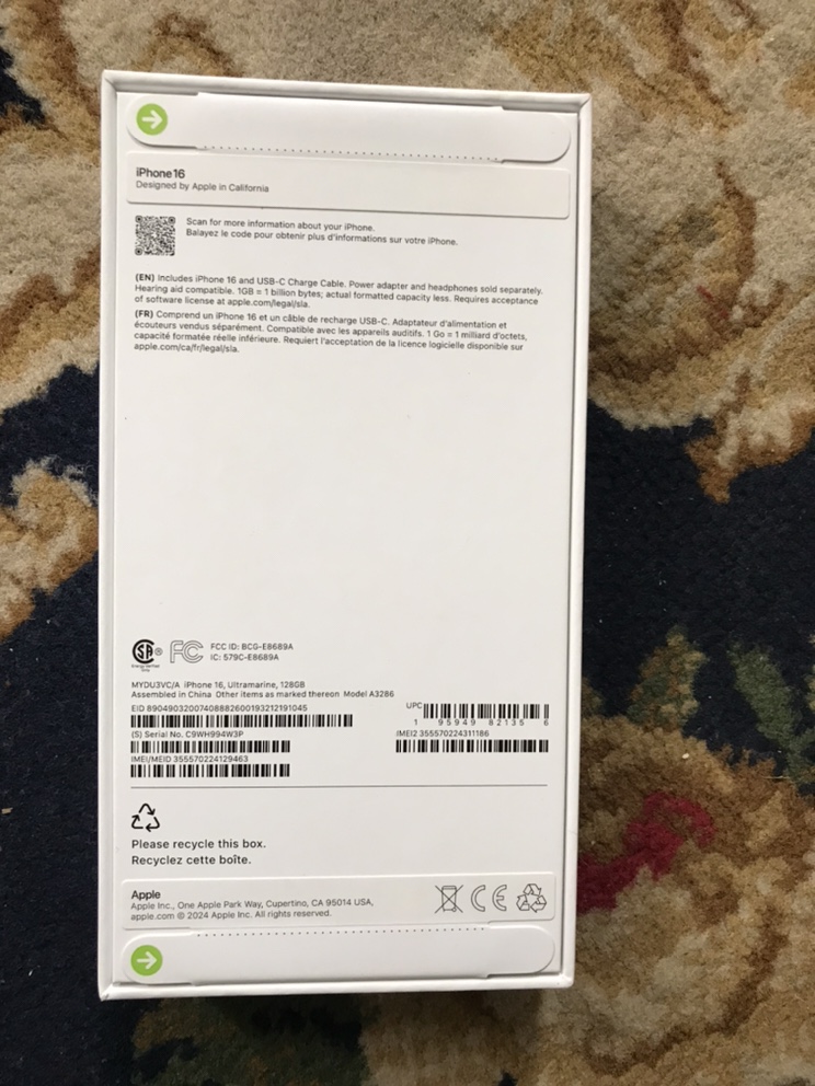 iPhone 16 128 gig , blue for sale - photo 3