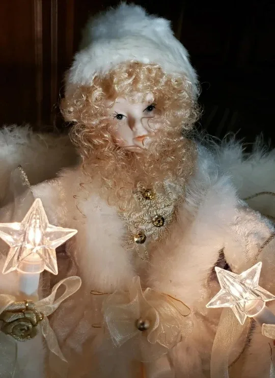 Light Up Angel Tree Topper Approx 16 in high. thumbnail