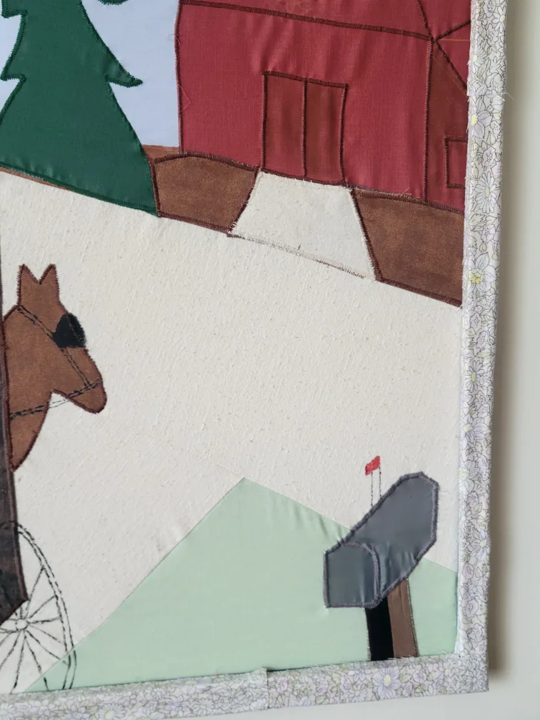 Waiting For The Mail Quilt Art Picture image indicator(4)