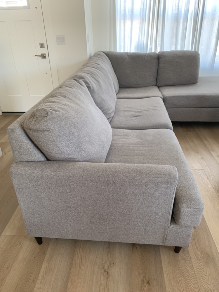 Grey Sectional Sofa with Chaise - photo 5