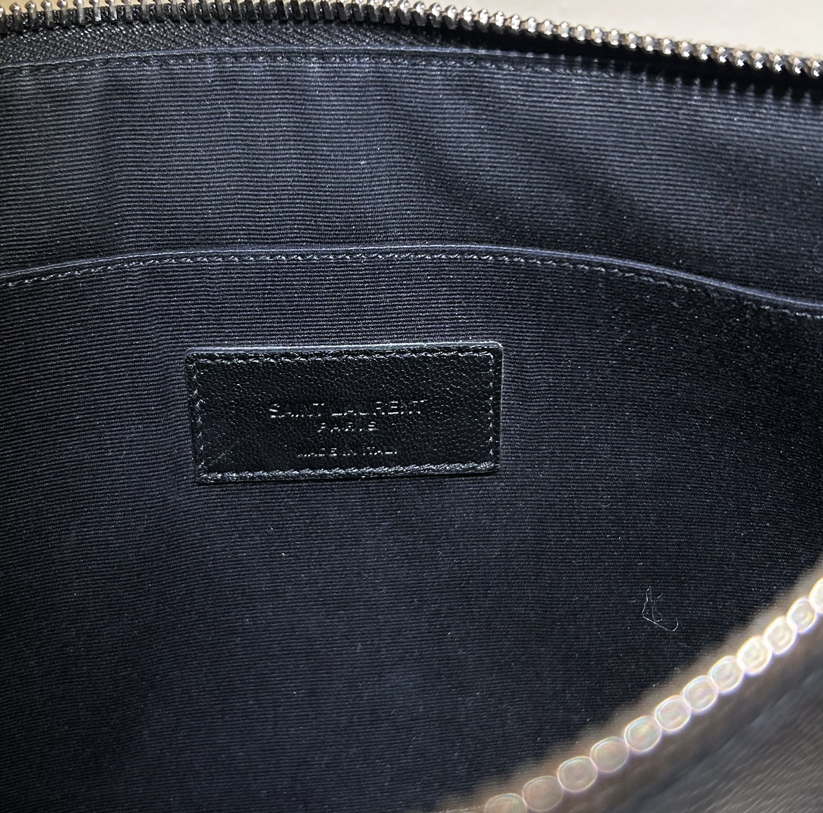 Yves Saint Laurent | Black Leather Zip Clutch - photo 5