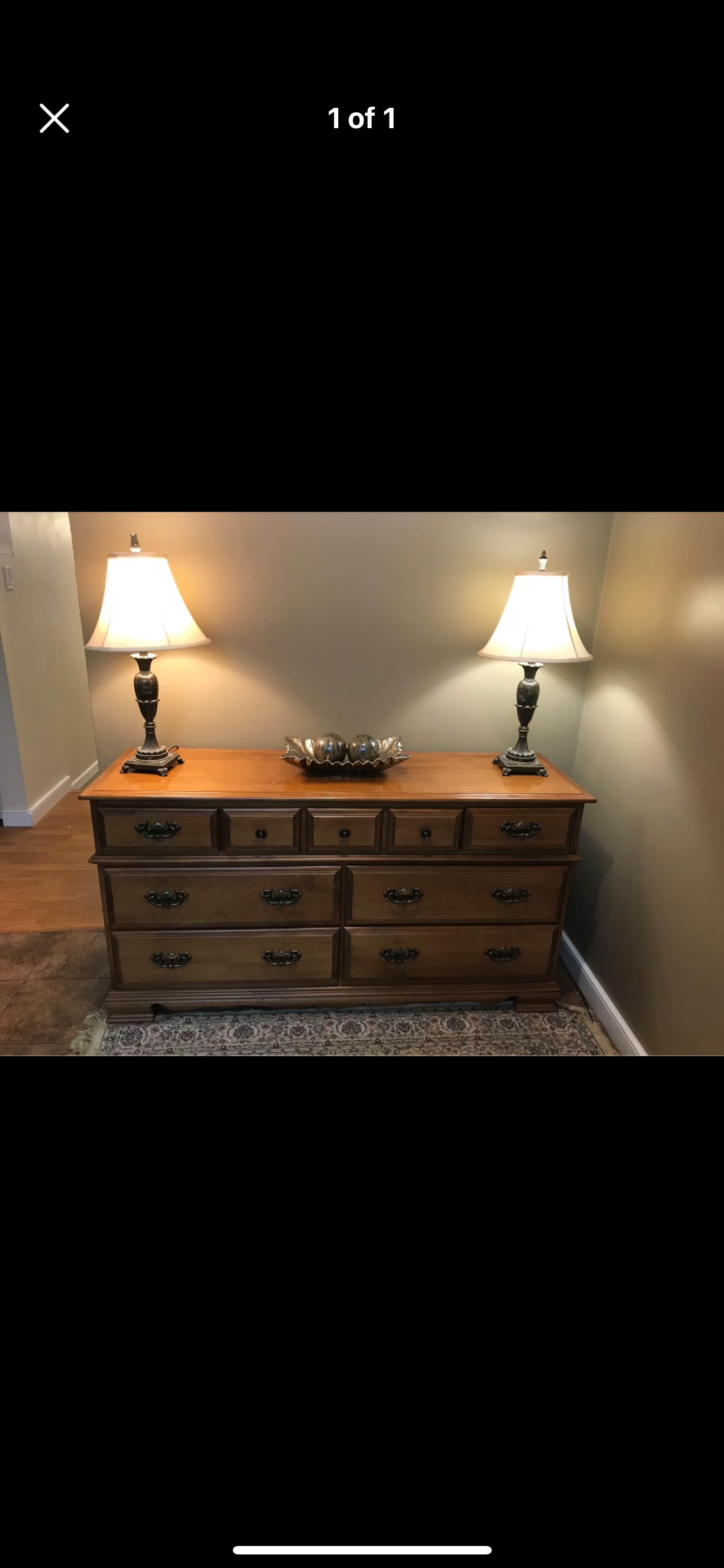 Wooden Dresser with 9 Drawers