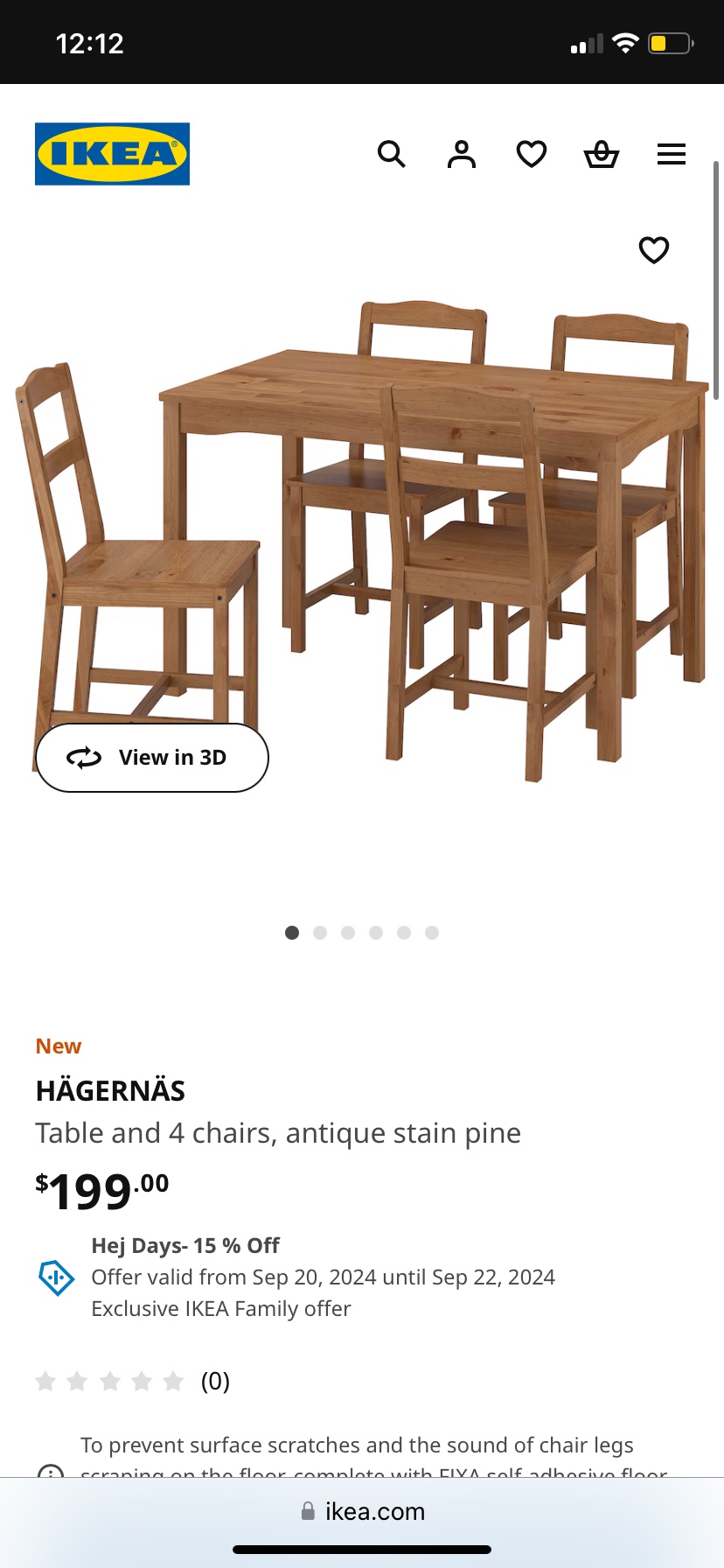 IKEA HÄGERNÄS Dining Table and 4 Chairs - photo 3