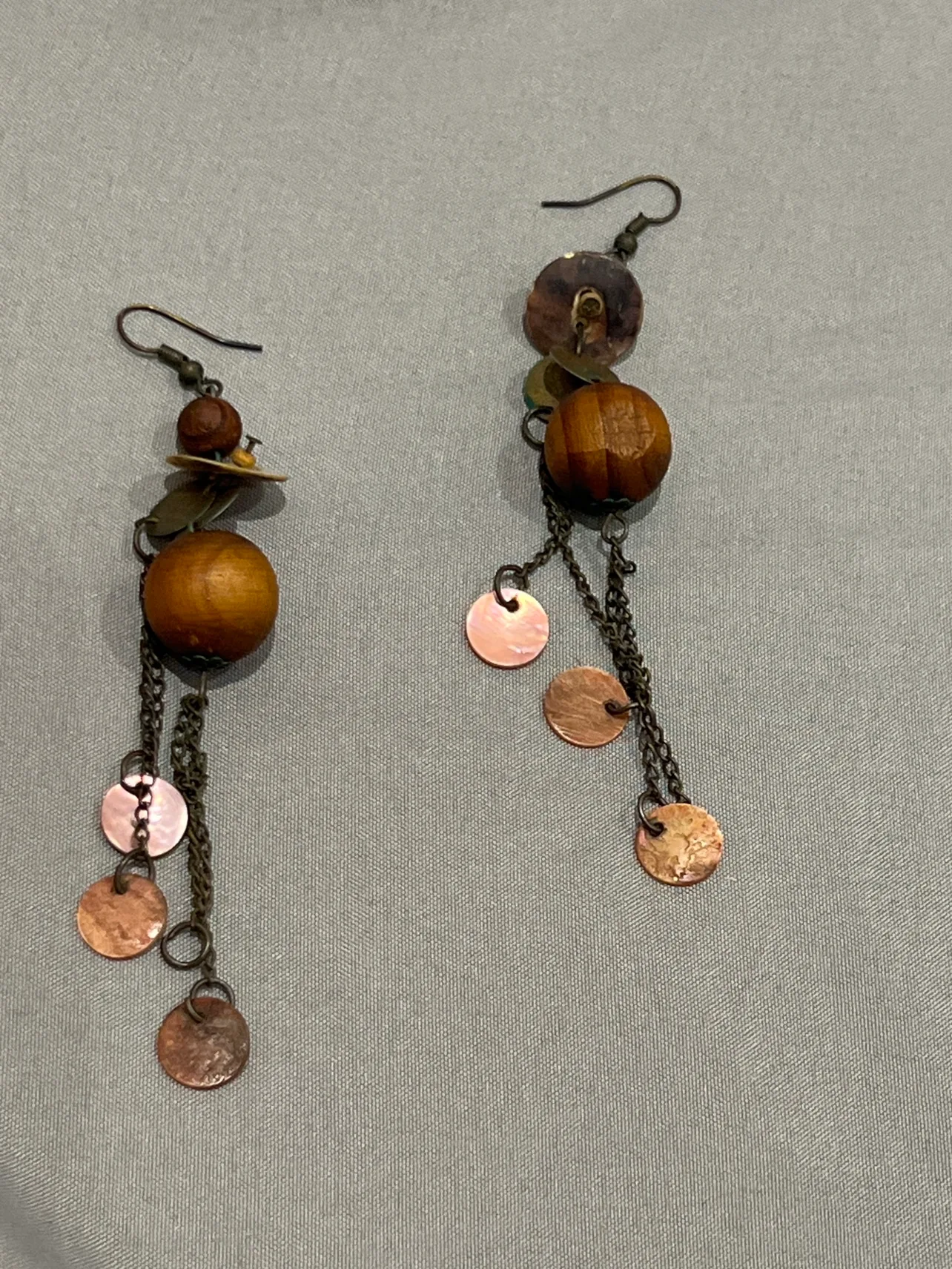 Wooden Beaded Earrings thumbnail