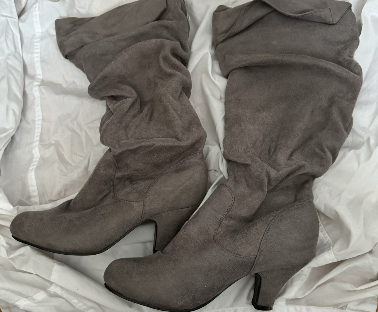 Grey Slouch Boots - photo 2