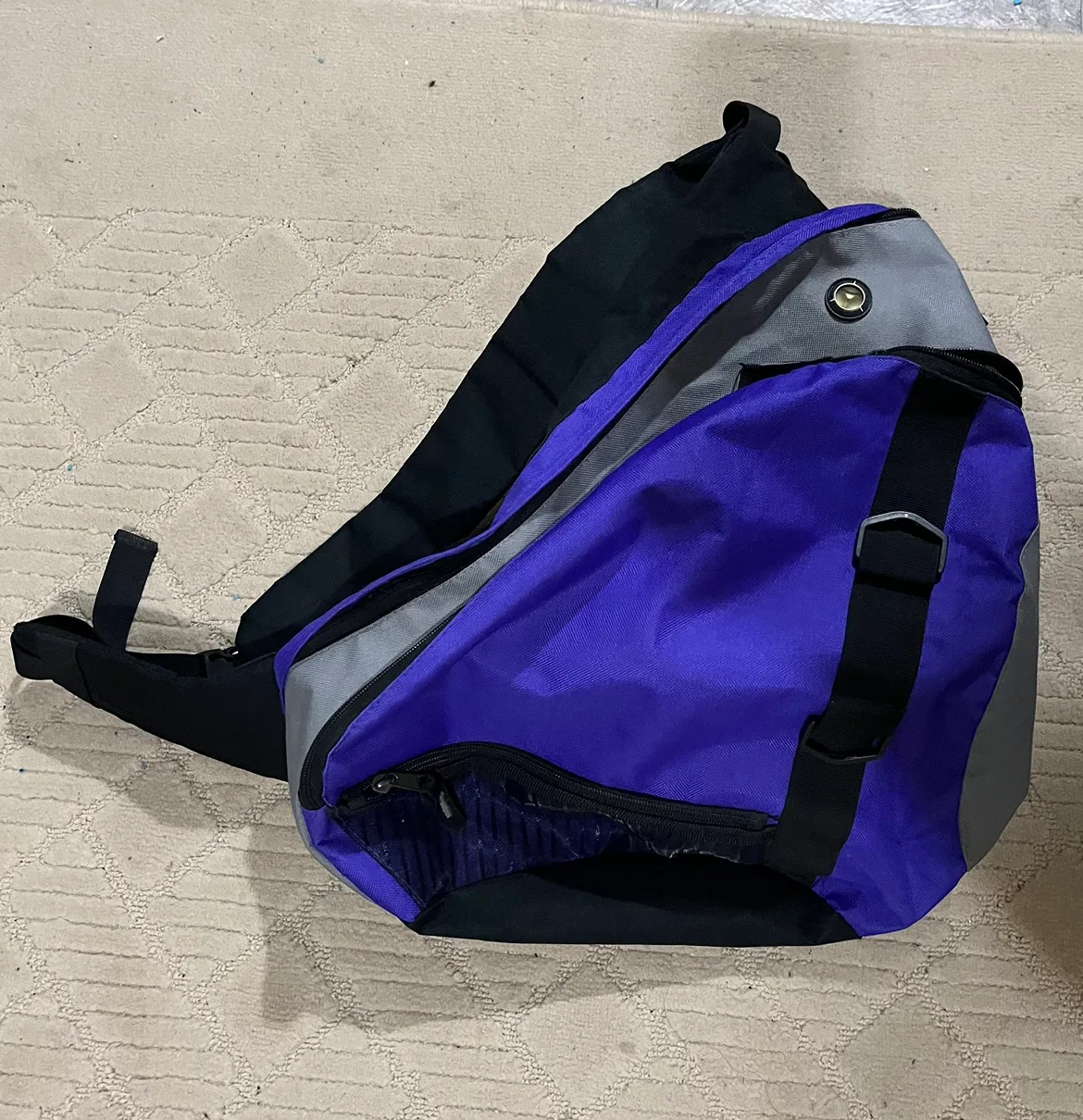 #Freecycle Purple, Black, and Grey Sling Bag thumbnail