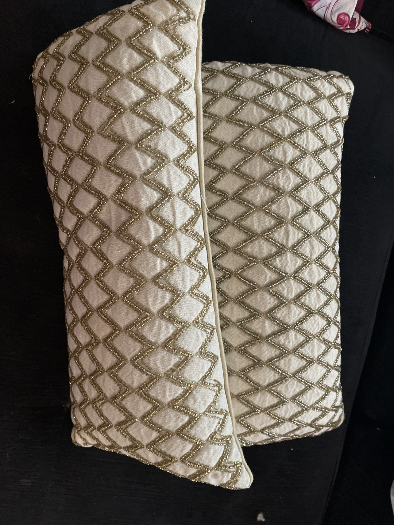 Beaded Throw Pillows - from Home Sense