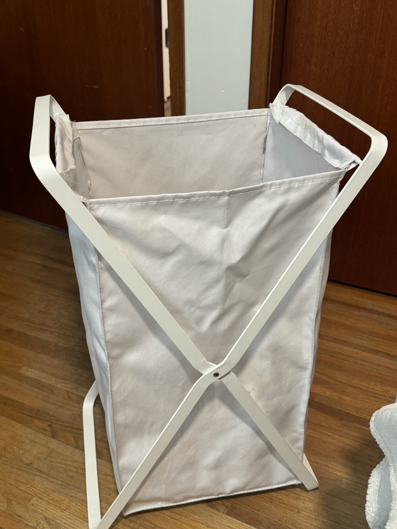 White Laundry Basket