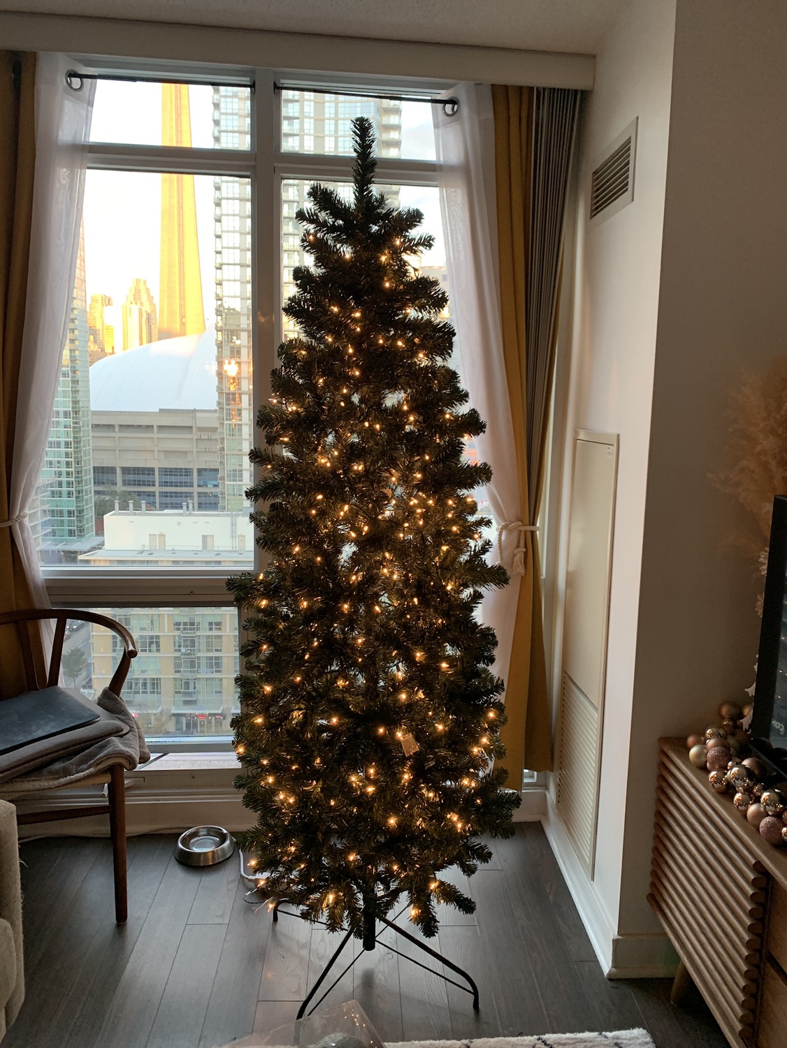 6.5 ft Slim Pencil Pine Christmas Tree - photo 3