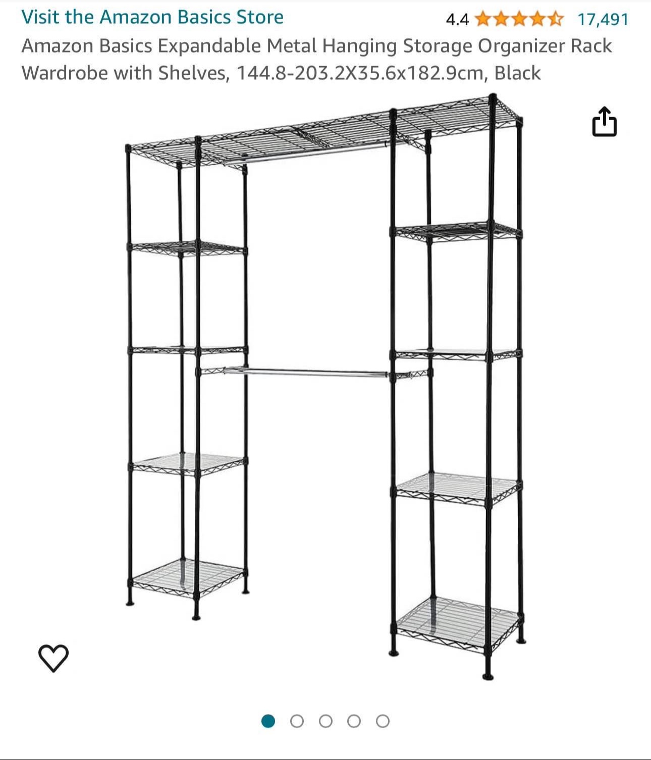 Metal Hanging Storage Organizer Rack