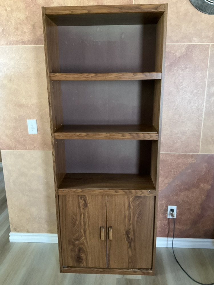 Wooden Bookcase with Doors #freecycle - photo 2