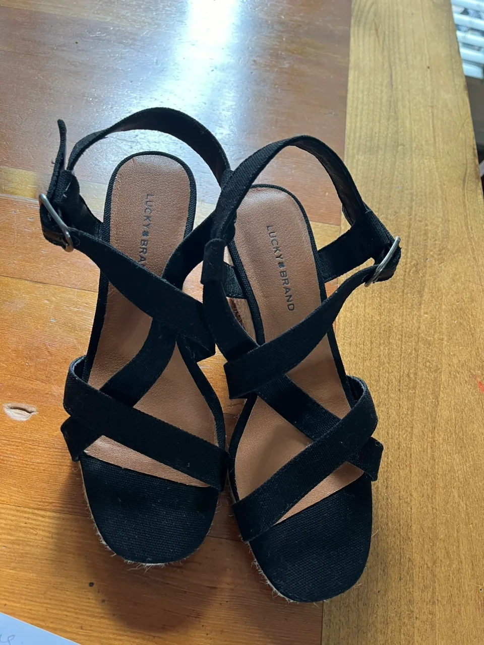 Lucky Brand Black Wedge Sandals image indicator(2)