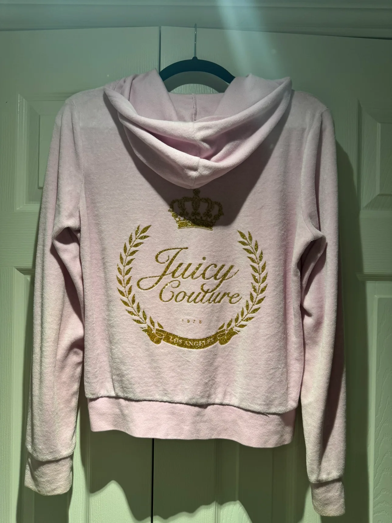 Juicy Couture Pink Velour Zip-Up Hoodie thumbnail