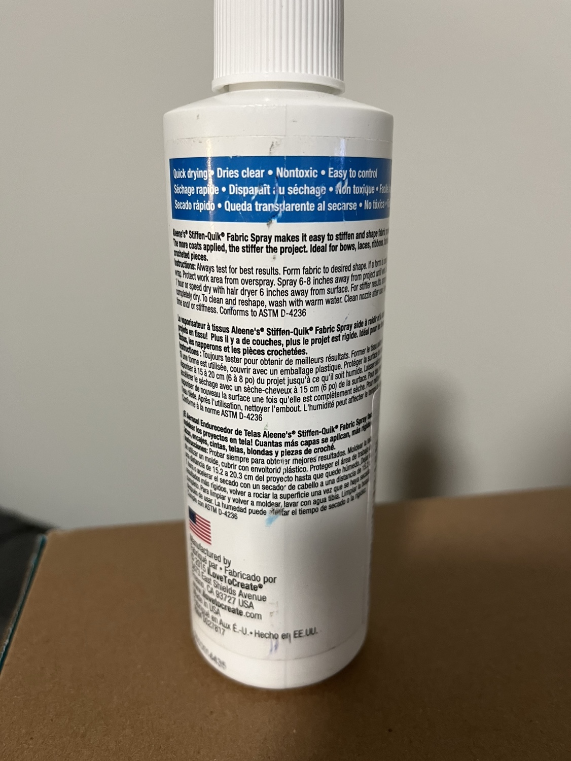 Aleene’s Stiffen Quik Fabric Stiffening Spray - photo 2