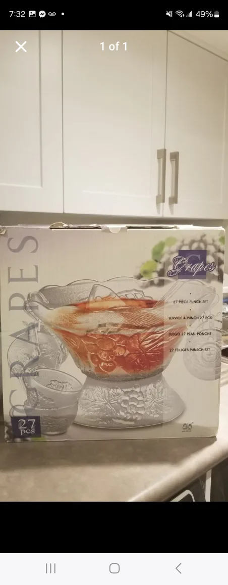 Grapes Punch Bowl Set thumbnail