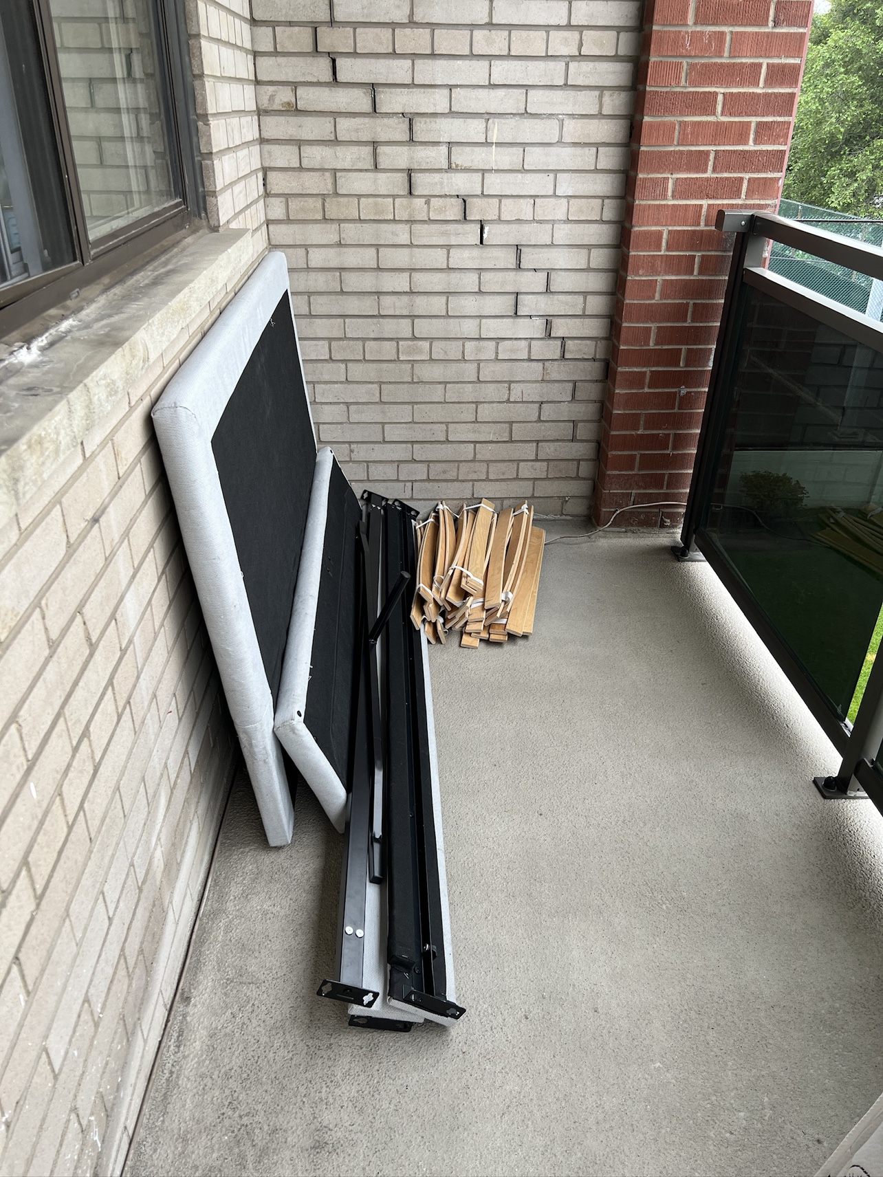 Double bed frame and mattress