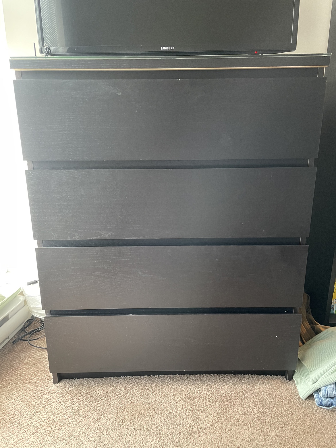 Black Four-Drawer Dresser