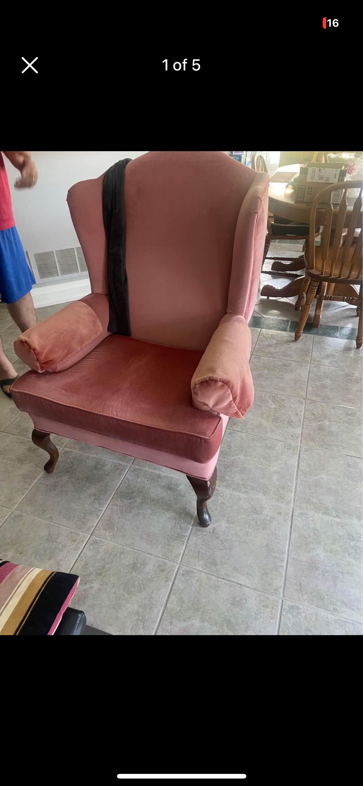 Pink Wingback Chair - photo 3