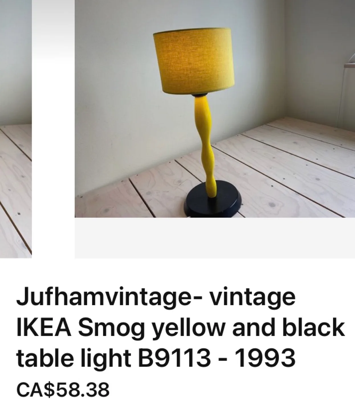 🧡Vintage IKEA Smog Table Lamp. Mid Century Modern. Like New image indicator(9)