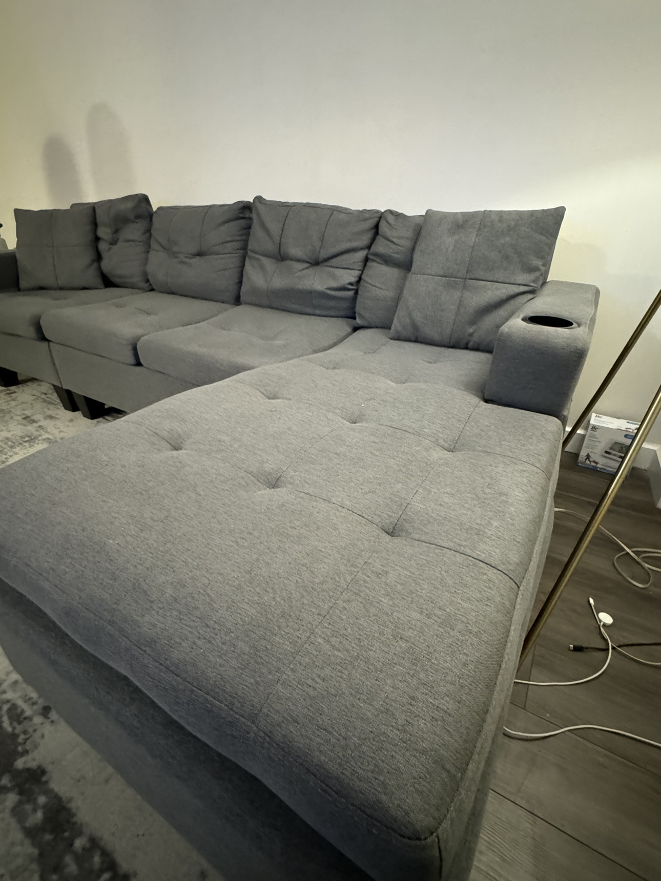 Gently-used Grey Sectional Sofa
