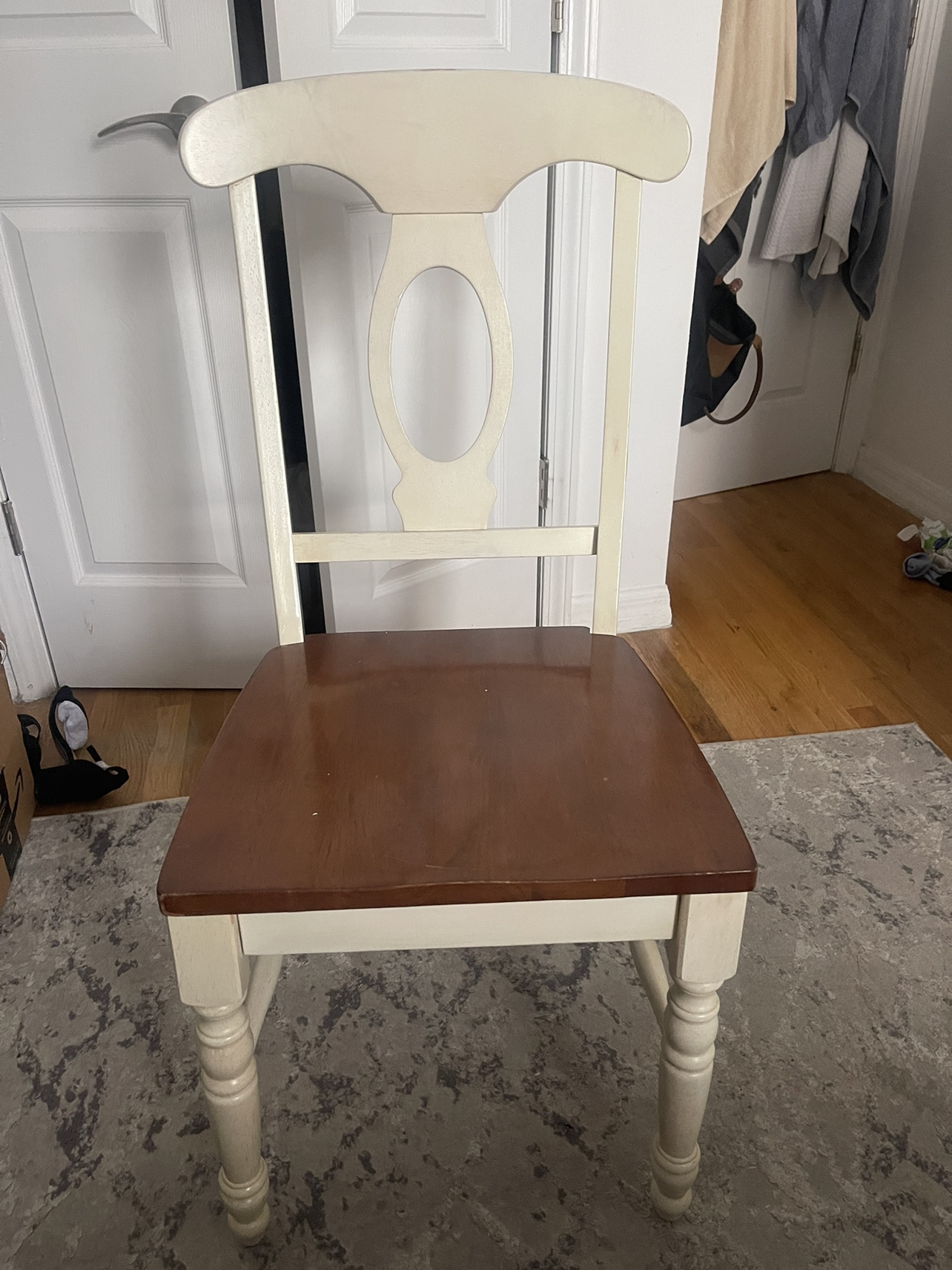 White and Brown Dining Chair - photo 2