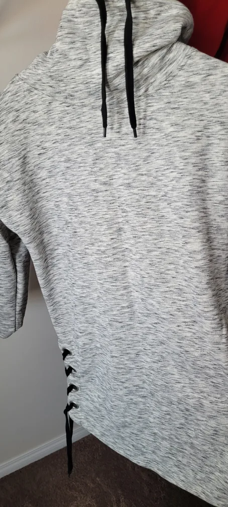 Grey & Black Long Sleeve Hoodie image indicator(3)