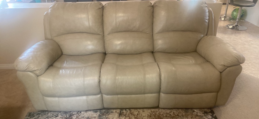Leather Love Seat & sofa beige colour - photo 4