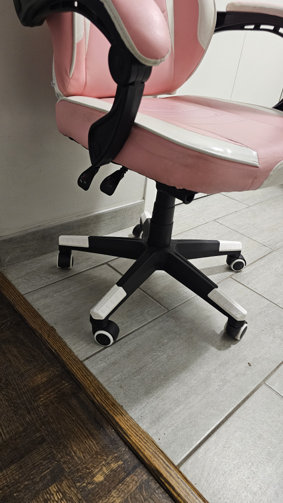 Pink and White Gaming Chair - photo 4