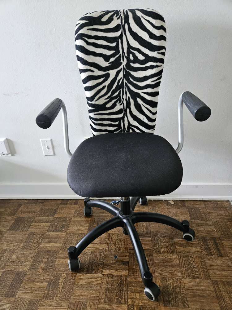 Zebra ikea office chair