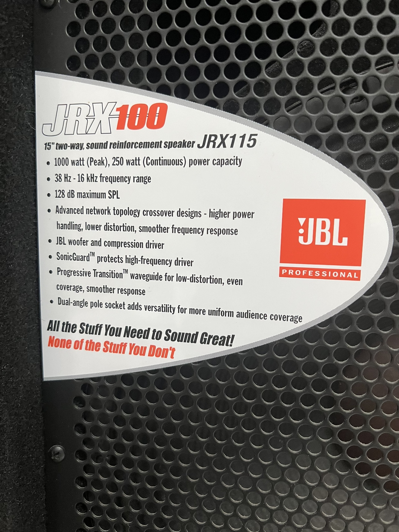 JBL JRX115 Speakers set of 2 - photo 2