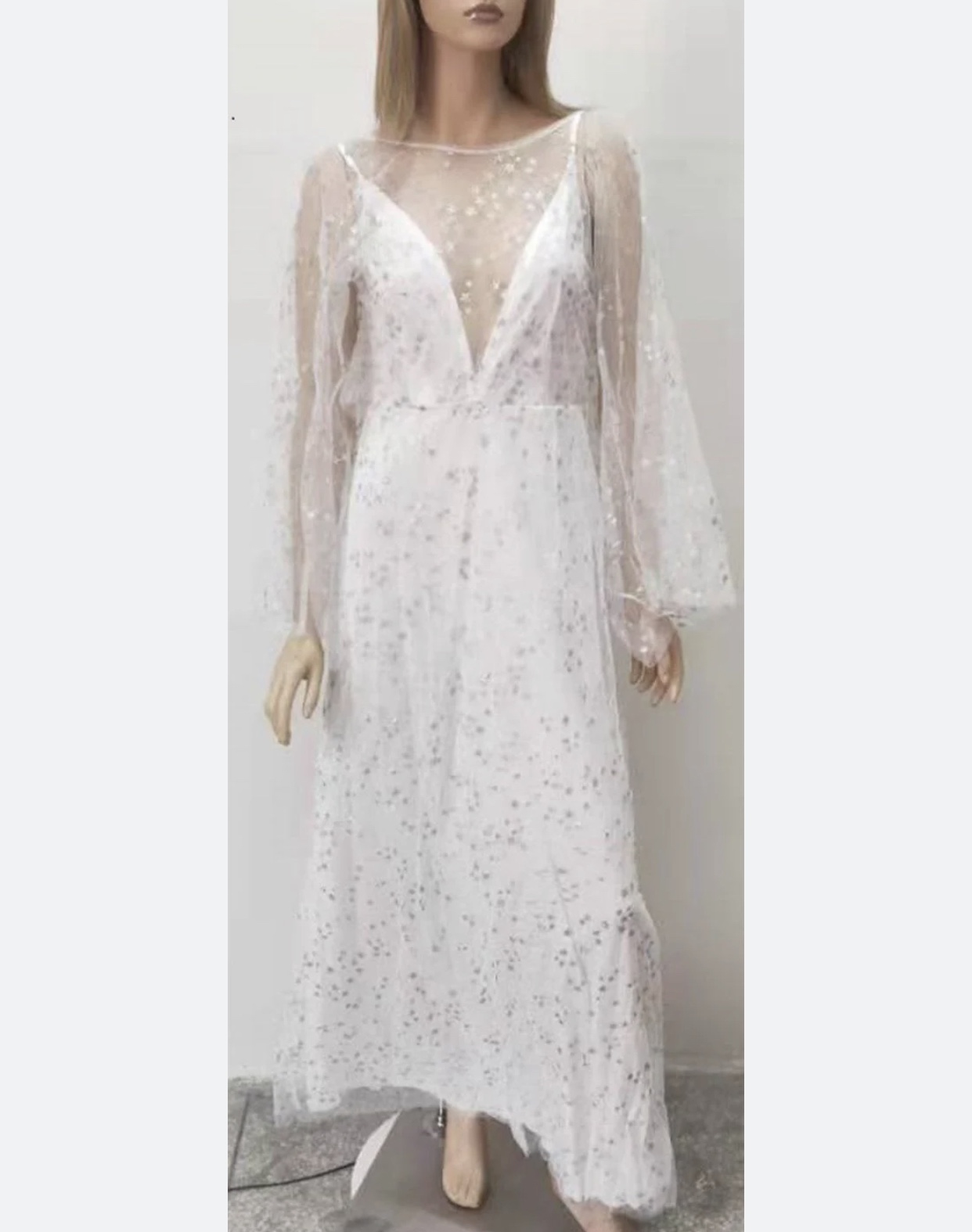 White Long Sleeve Dress