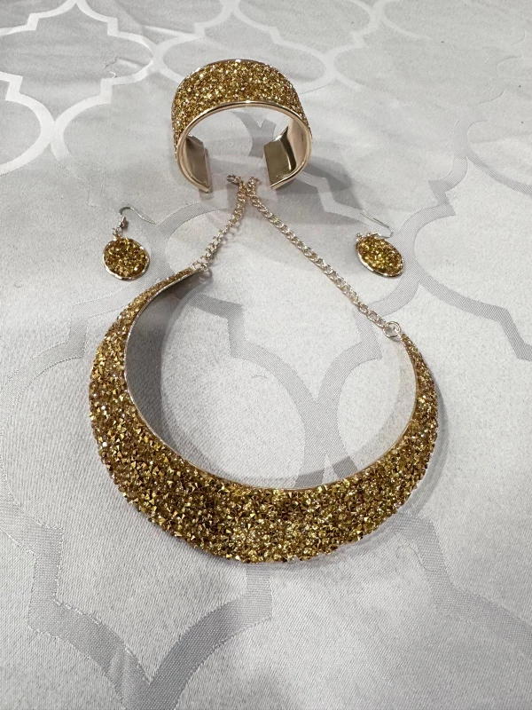 Gold Crystal Jewellery Set - photo 4