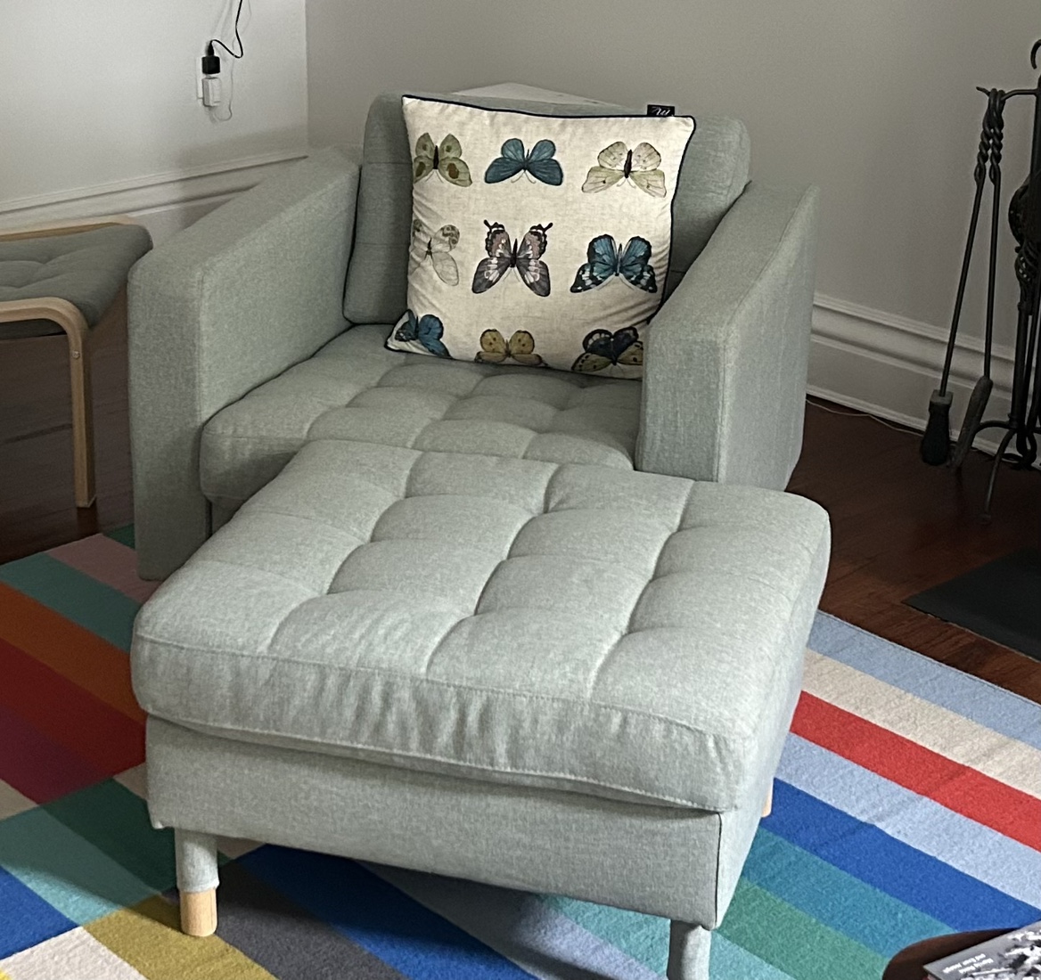 IKEA Armchair with Ottoman