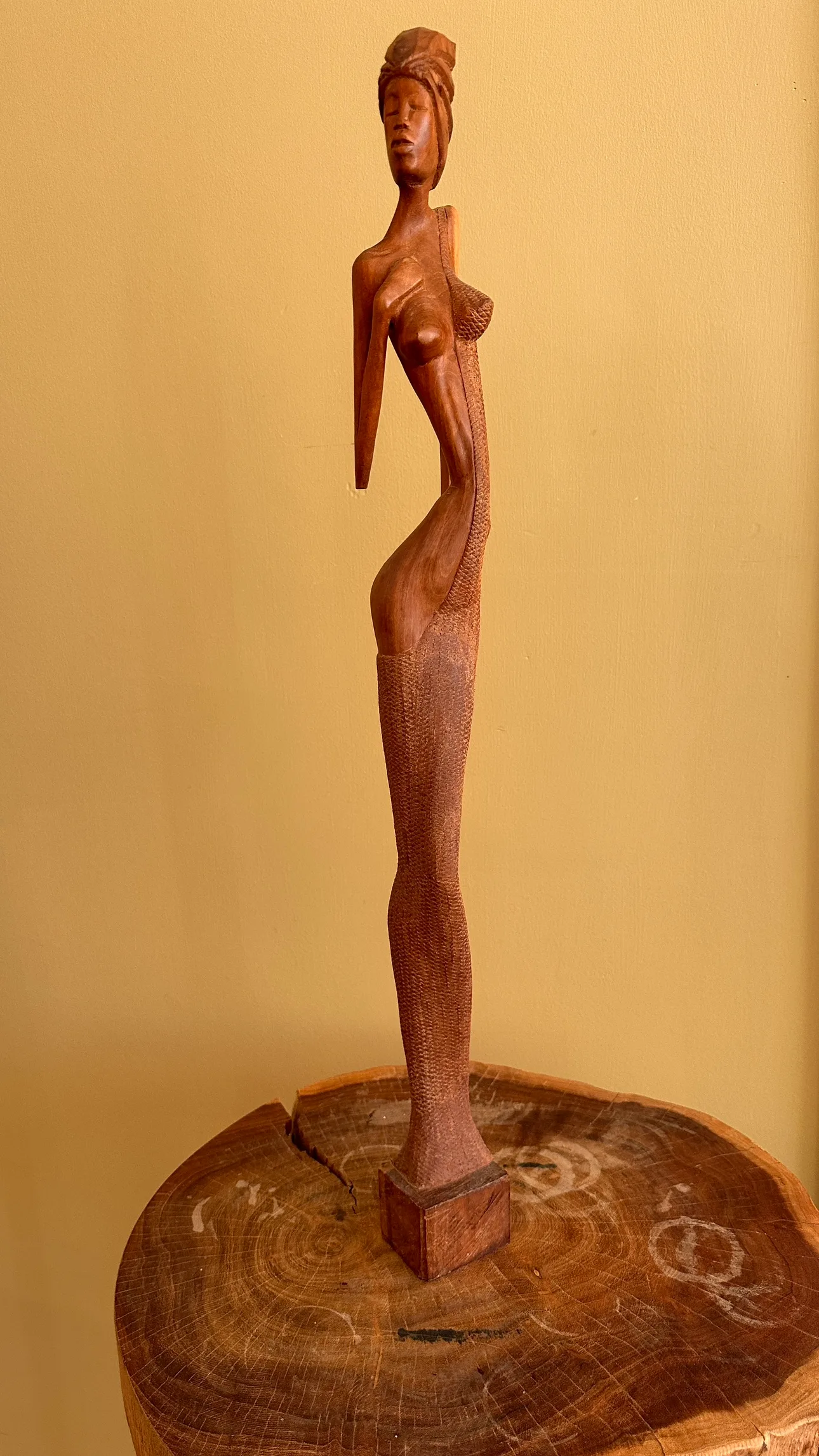 Wooden Carving of a Woman thumbnail