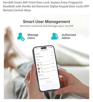 🧡Hornbill Smart WiFi Front Door Lock image indicator(9)