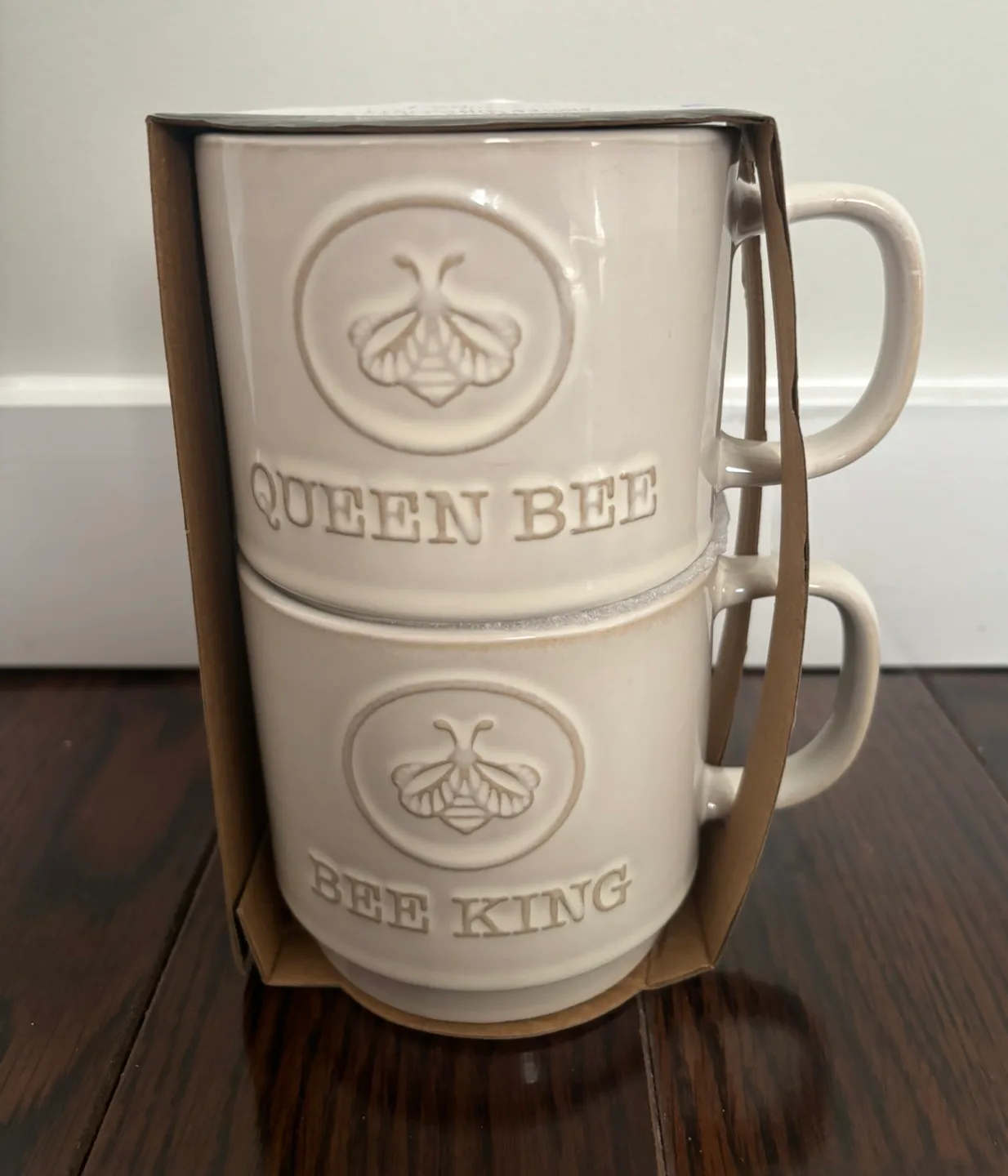 Queen Bee and Bee King Mugs thumbnail