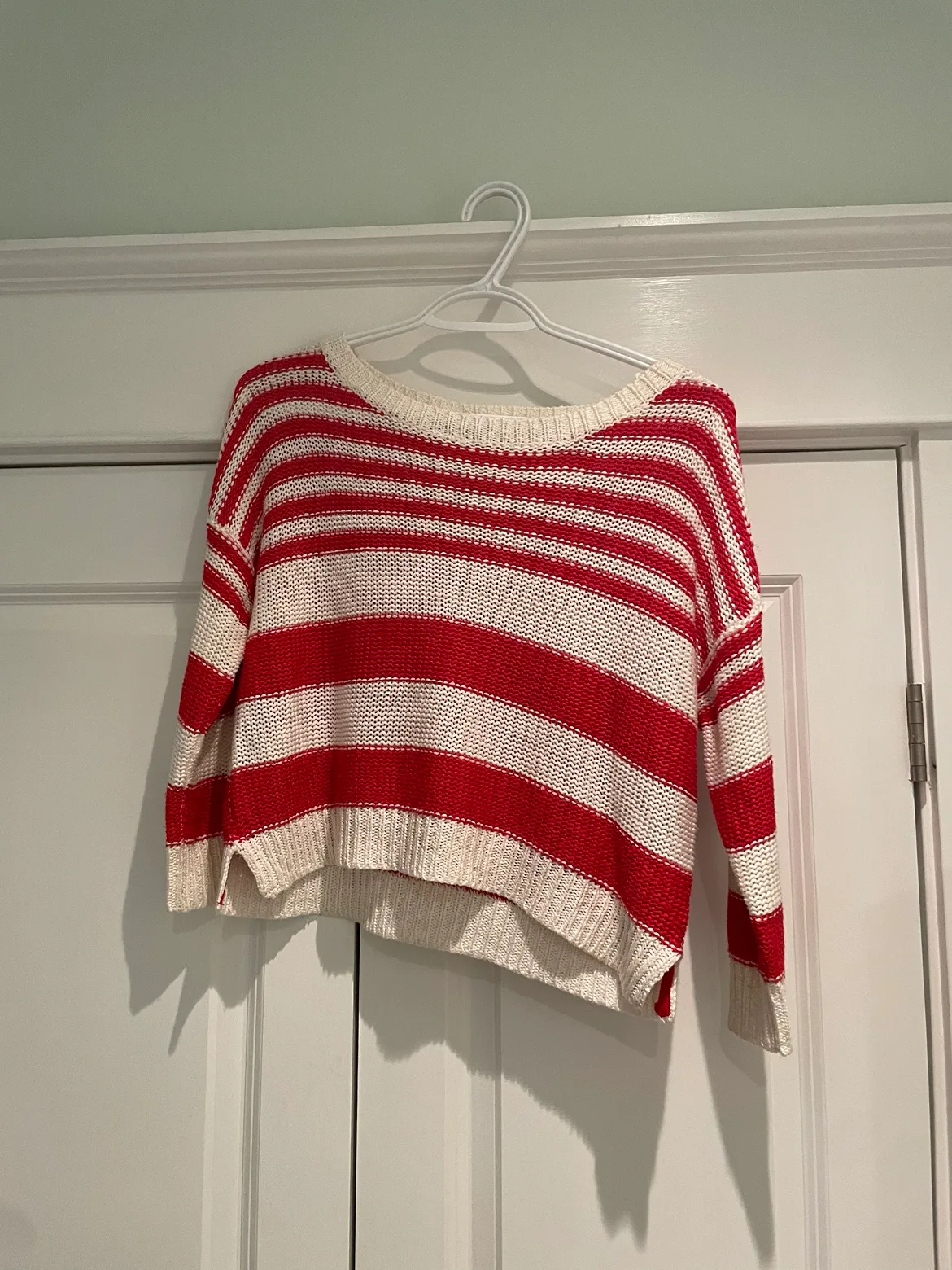 Mendocino Red and White Striped knit shirt thumbnail