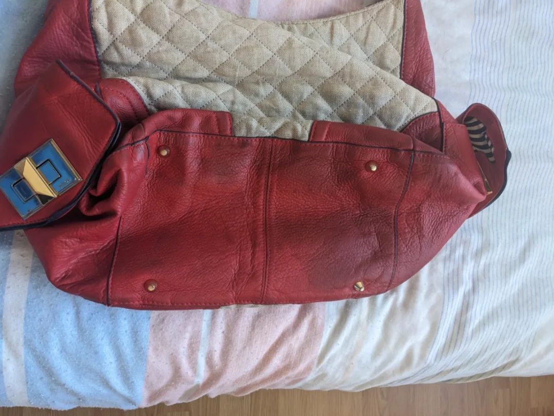 Red and Beige Quilted Juicy Couture Bag image indicator(4)