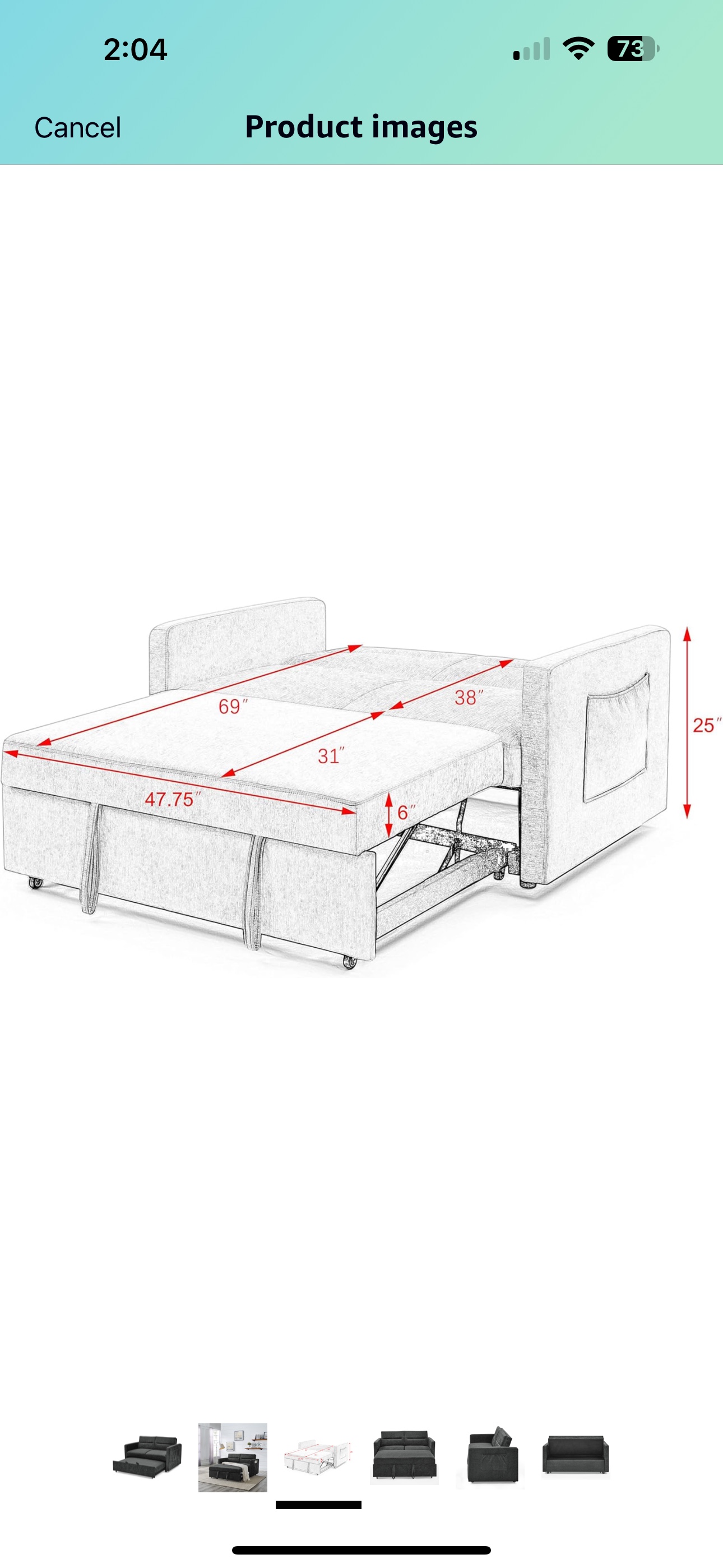 Futon Sofa Bed - photo 3
