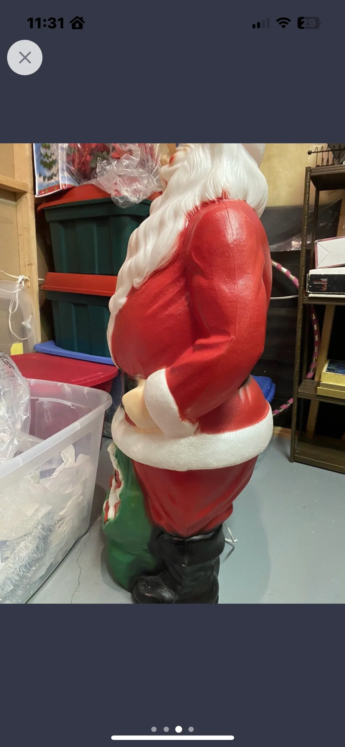 Vintage Blow Mold Santa image indicator(3)