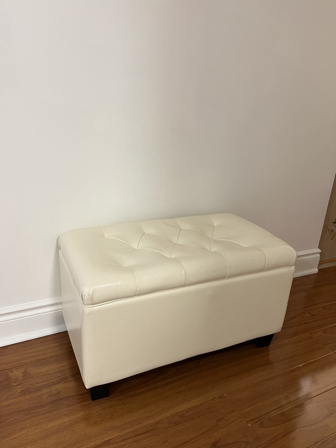 White Storage Ottoman