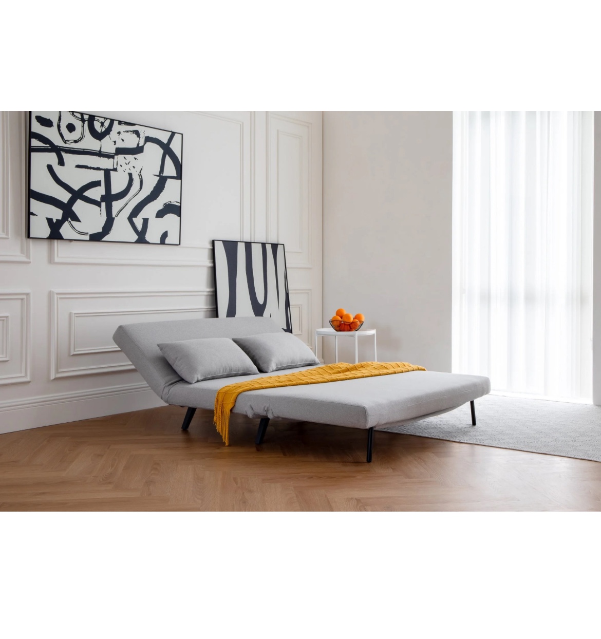 Grey Futon Sofa Bed - photo 2