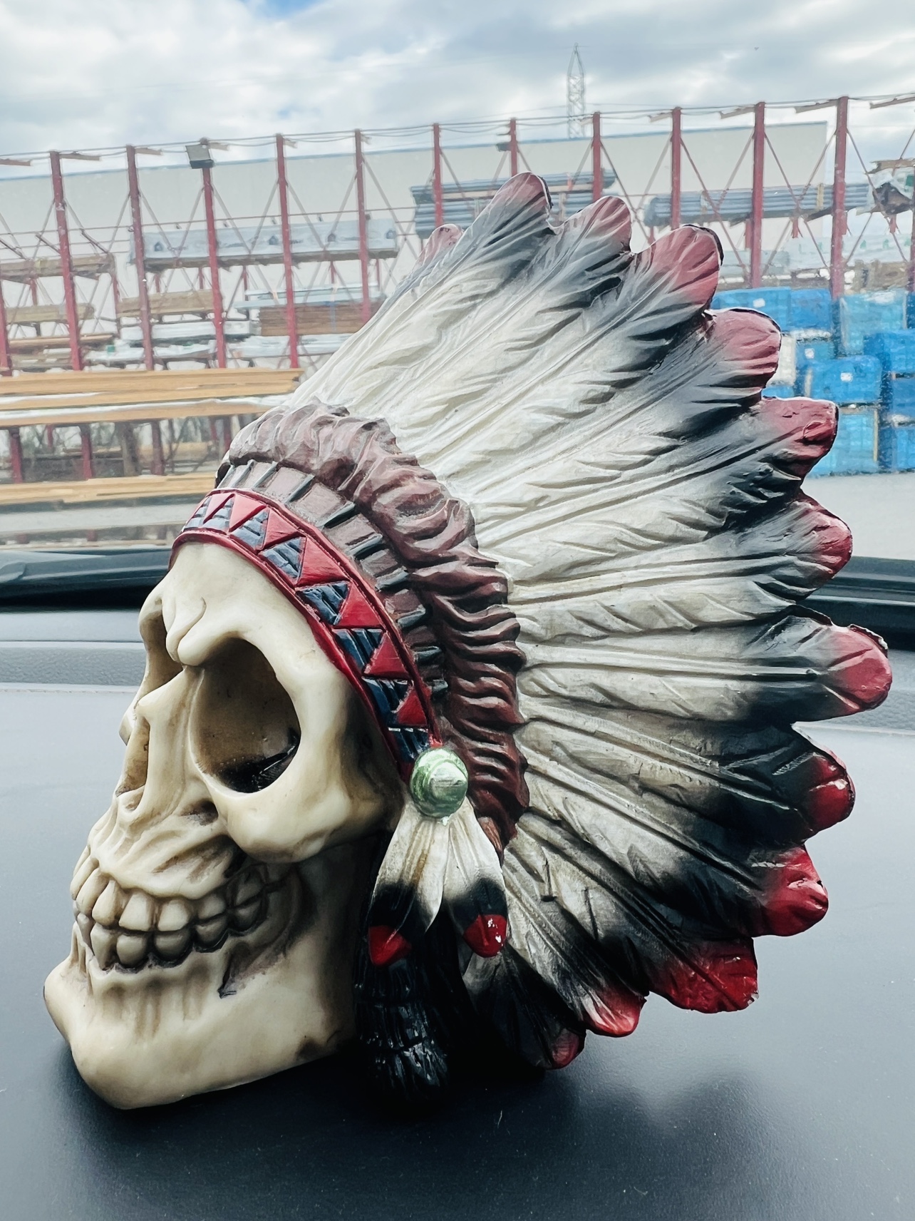 Skull with Indian Headdress - photo 2